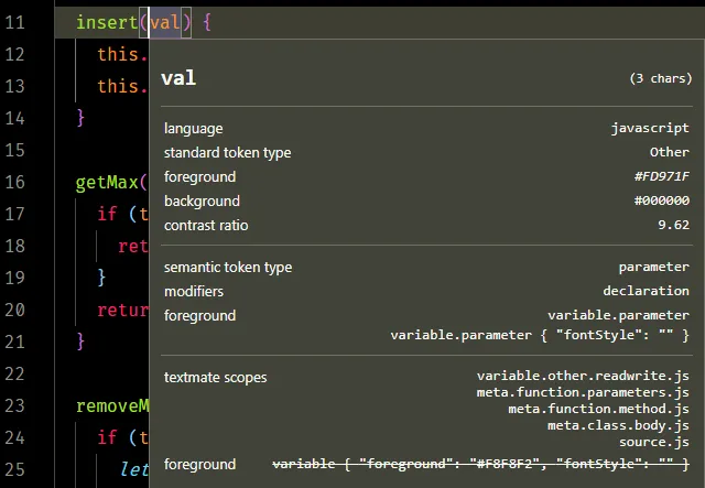 editor.tokenColorCustomizations Example